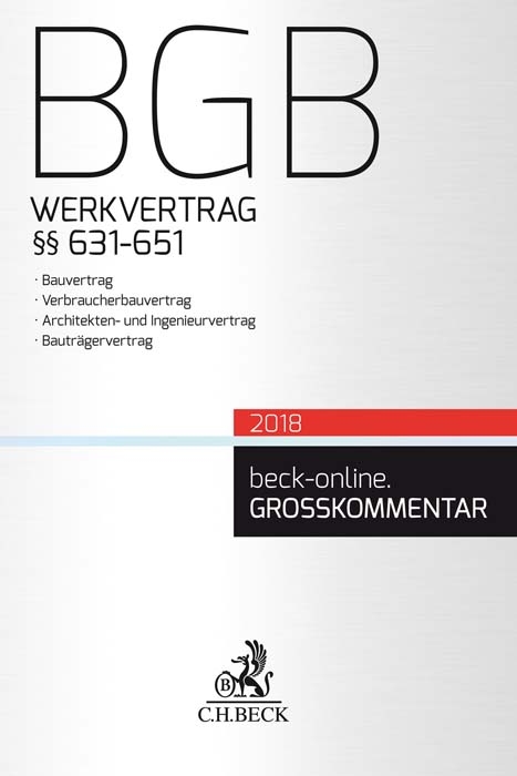 BGB-Werkvertrag &sect;&sect; 631-651 - 