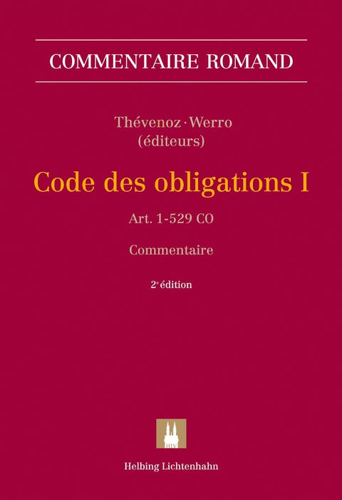 Code des obligations I - Gabriel Aubert, Margareta Baddeley, Richard Barbey, Erol Baruh, Christian Bovet, Fran&ccedil;ois Chaix, Beno&icirc;t Chappuis, Christine Chappuis, Ivan Cherpillod, Dominique Dreyer, Marie Flegbo-Berney, B&eacute;n&eacute;dict Fo&euml;x, Olivier Guillod, Anne H&eacute;ritier Lachat, Fabienne Hohl, Nicolas Jeandin, David Lachat, Denis Loertscher, Sylvain Marchand, Philippe Meier, Michel Mooser, Ariane Morin, Pascal Pichonnaz, Denis Piotet, Thomas Probst, Fran&ccedil;ois Rayroux, Alexandre Richa, Isabelle Romy, Giacomo Roncoroni, Bruno Schmidlin, Hildegard Stauder, Bernd Stauder (&dagger;), Gabrielle Steffen, Mehdi Tedjani, Silvia Tevini du Pasquier, Luc Th&eacute;venoz, Silvio Venturi, Andreas von Planta, Jean-Paul Vulli&eacute;ty, Jacques Werra, Franz Werro, B&eacute;n&eacute;dict Winiger, Julia Xoudis, Marie-No&euml;lle Zen-Ruffinen