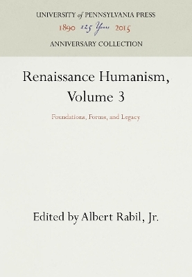 Renaissance Humanism, Volume 3 - 