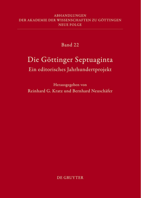 Die G&ouml;ttinger Septuaginta - 