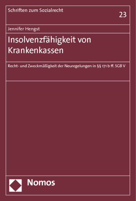 Insolvenzf&auml;higkeit von Krankenkassen - Jennifer Hengst