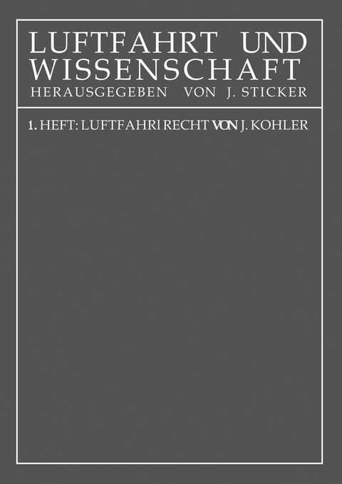 Luftfahrtrecht - NA Kohler