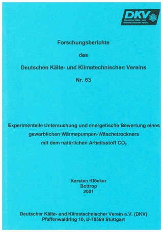 Experimentelle Untersuchung und energetische Bewertung eines gewerblichen Wärmepumpen-Wäschetrockners mit dem natürlichen Arbeitsstoff CO2