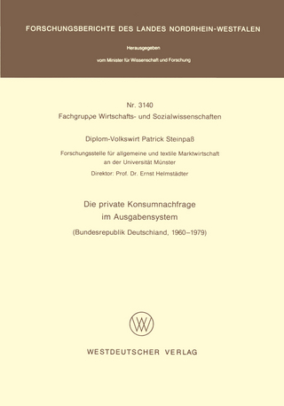 Die private Konsumnachfrage im Ausgabensystem