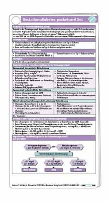 Gestationsdiabetes pocketcard Set - F. Schr&ouml;der, H. Kleinwechter
