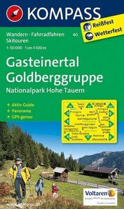 KOMPASS Wanderkarte Gasteinertal - Goldberggruppe - Nationalpark Hohe Tauern