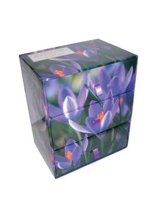 Three-drawer Card Box 60 Gift Cards and Envelopes: Flower Style