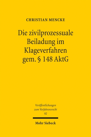 Die zivilprozessuale Beiladung im Klageverfahren gem. § 148 AktG