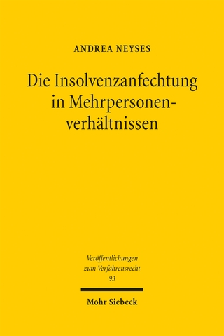 Die Insolvenzanfechtung in Mehrpersonenverhältnissen