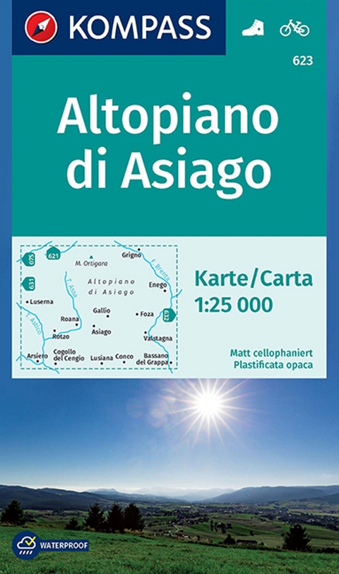 KOMPASS Wanderkarte 623 Altopiano di Asiago 1:25.000