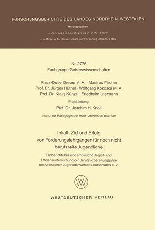 Inhalt, Ziel und Erfolg von Förderungslehrgängen für noch nicht berufsreife Jugendliche