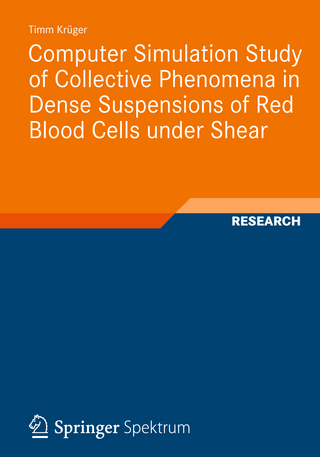 Computer Simulation Study of Collective Phenomena in Dense Suspensions of Red Blood Cells under Shear