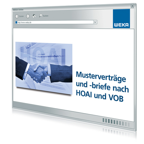 Mustervertr&auml;ge und - briefe nach HOAI und VOB - Online - 