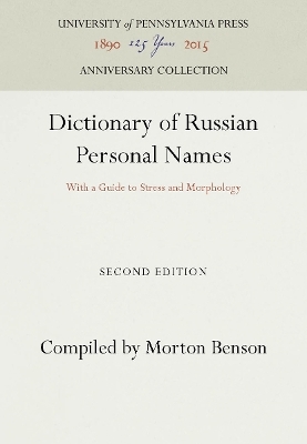 Dictionary of Russian Personal Names