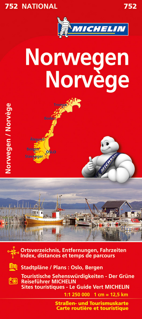 Michelin Karte Norwegen. Norvege