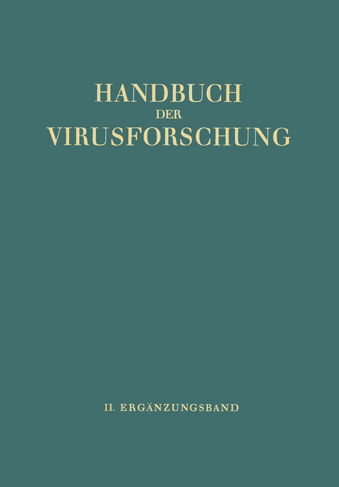 Handbuch der Virusforschung - 