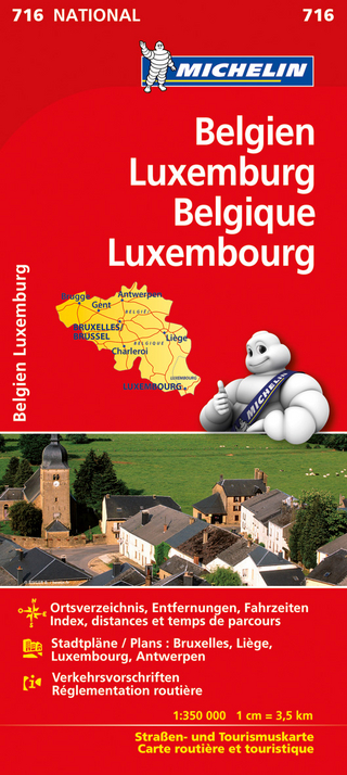 Michelin Karte Belgien Luxemburg. Belgique, Luxembourg