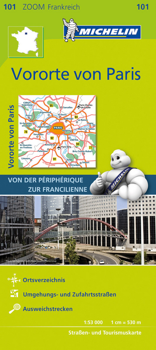 Michelin Karte Vororte von Paris
