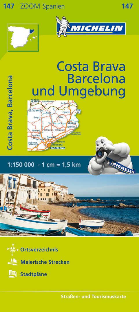 Michelin Costa Brava, Barcelona und Umgebung. Costa Brava, Environs de Barcelone