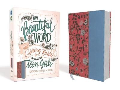 NIV, Beautiful Word Coloring Bible for Teen Girls, Leathersoft, Pink/Blue -  Zondervan