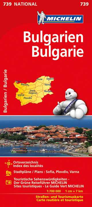 Michelin Karte Bulgarien. Bulgarie