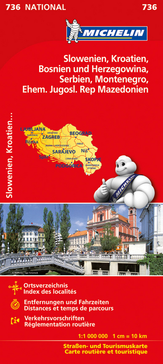 Michelin Slowenien Kroatien Bosnien und Herzegowina Serbien Montenegro Ehem. Jugosl. Rep Mazedonien 1 : 1 000 000