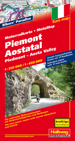 Piemont-Aostatal MotoMap Motorradkarte 1:250 000 / 1:650 000