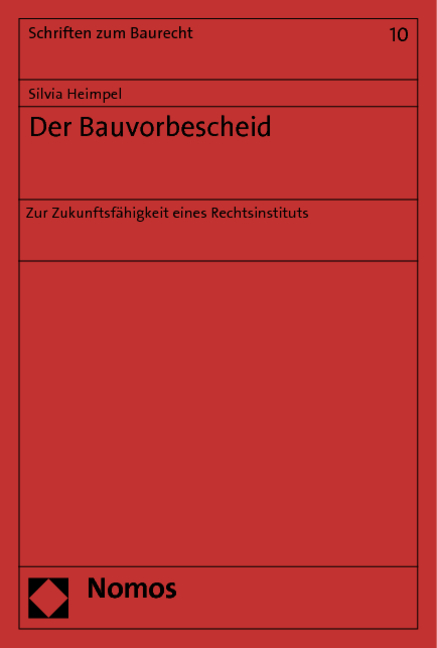 Der Bauvorbescheid - Silvia Heimpel