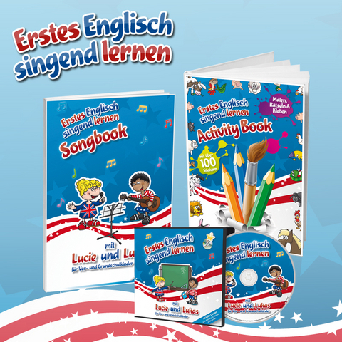 Erstes Englisch singend lernen - mit Lucie und Lukas (Set) - Claire Lambert-Bechtel