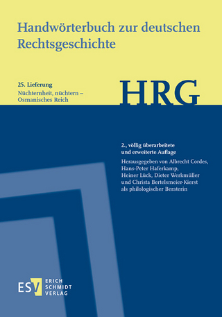 Handwörterbuch zur deutschen Rechtsgeschichte (HRG) – Lieferungsbezug – - - Lieferung 25: Nüchternheit, nüchtern–Osmanisches Reich