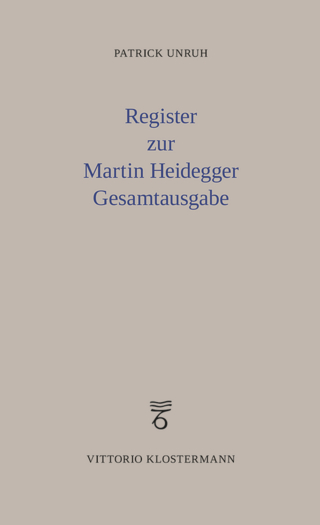 Register zur Martin Heidegger Gesamtausgabe