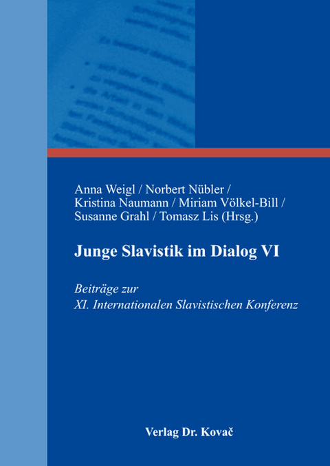 Junge Slavistik im Dialog VI - 