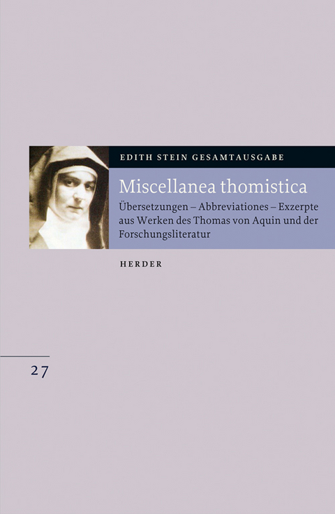 Miscellanea thomistica - Edith Stein