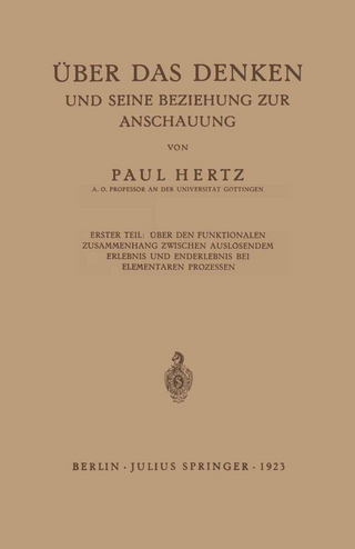 Über das Denken und Seine Beziehung zur Anschauung