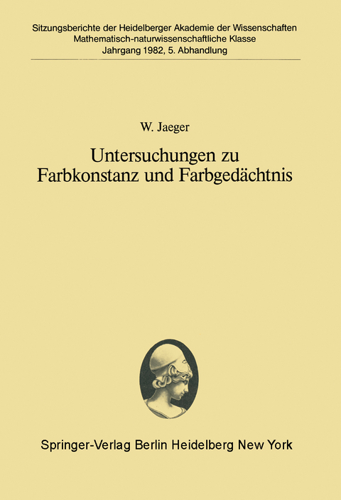 Untersuchungen zu Farbkonstanz und Farbged&auml;chtnis - W. Jaeger