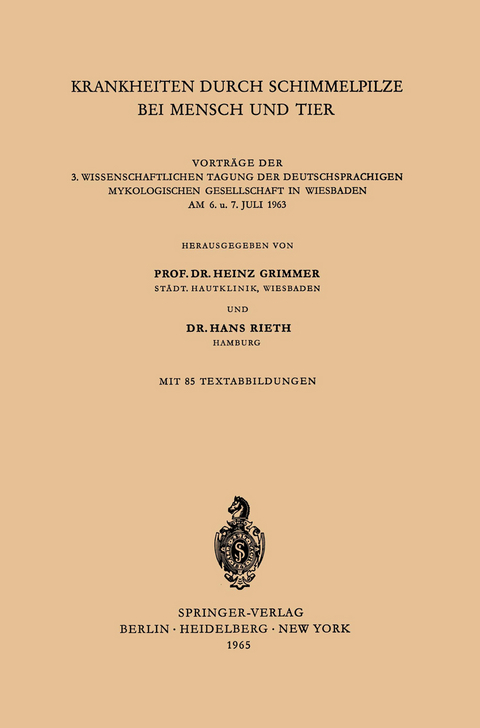 Krankheiten durch Schimmelpilze bei Mensch und Tier - 