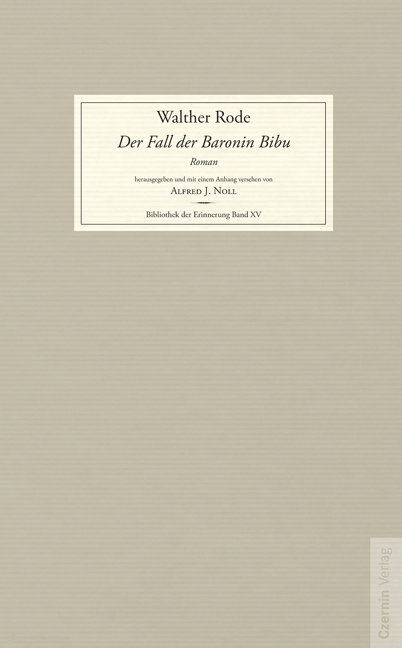 Der Fall der Baronin Bibu - Walther Rode