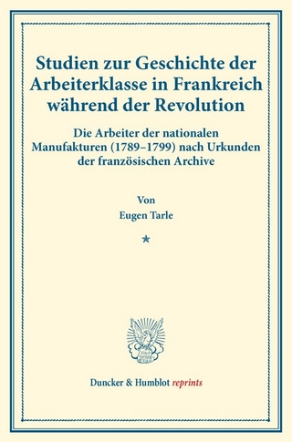 Studien zur Geschichte der Arbeiterklasse in Frankreich während der Revolution.