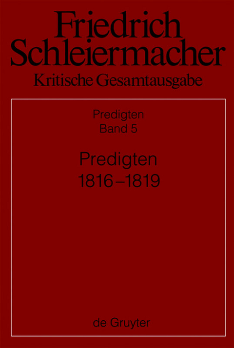 Predigten 1816-1819 - 