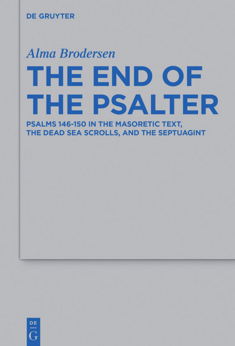 The End of the Psalter - Alma Brodersen
