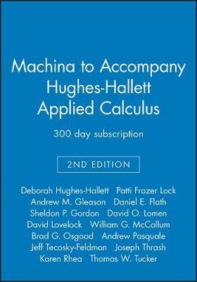 Machina to Accompany Hughes-Hallett Applied Calcul Us 2e 300 Day Subscription