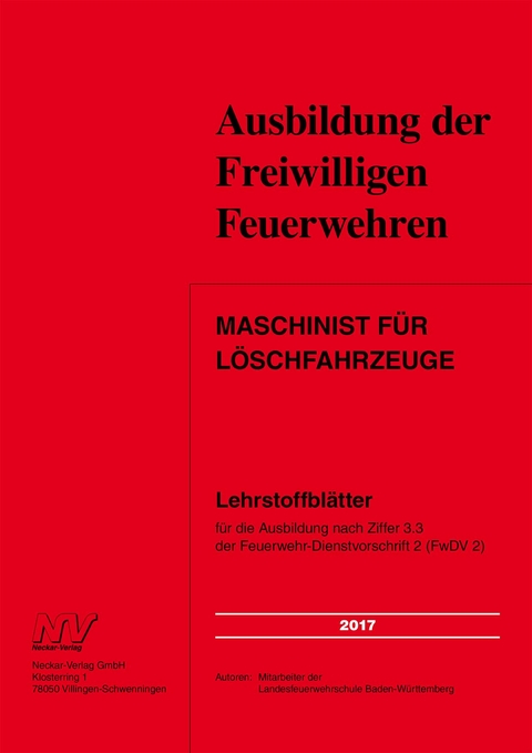 Maschinist f&uuml;r L&ouml;schfahrzeuge