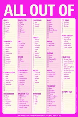 Knock Knock Pad: All Out Of Pad Pink (with magnet) - 