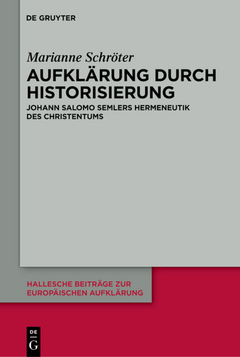 Aufkl&auml;rung durch Historisierung - Marianne Schr&ouml;ter