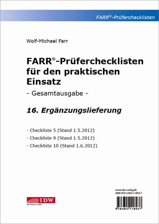FARR Prüferchecklisten für den praktischen Einsatz