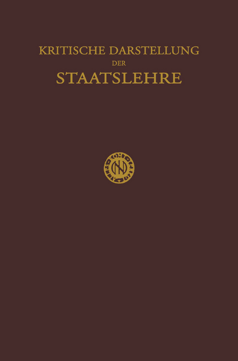 Kritische Darstellung der Staatslehre - H. Krabbe