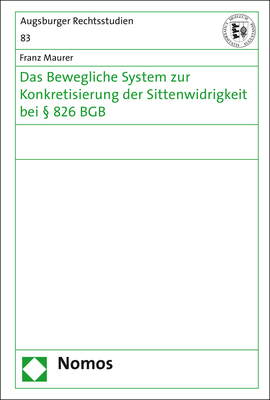 Das Bewegliche System zur Konkretisierung der Sittenwidrigkeit bei § 826 BGB