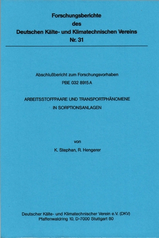 Arbeitsstoffpaare und Transportphänomene in Sorptionsanlagen
