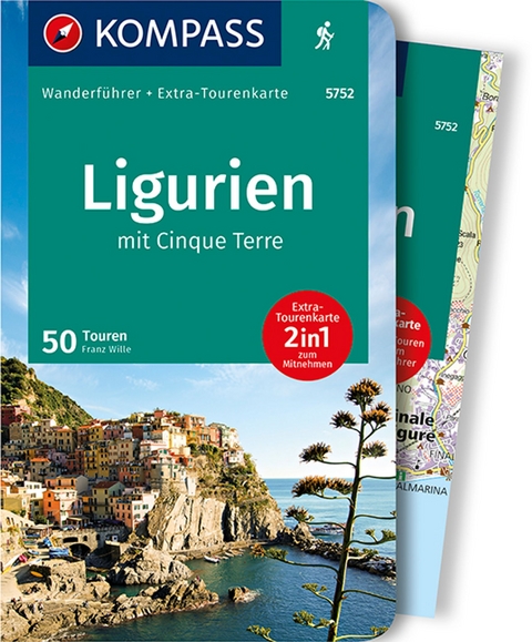 KOMPASS Wanderf&uuml;hrer 5752 Ligurien mit Cinque Terre - Franz Wille