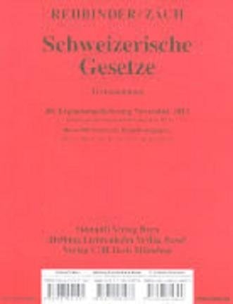 Schweizerische Gesetze - Manfred Rehbinder, Roger Zäch